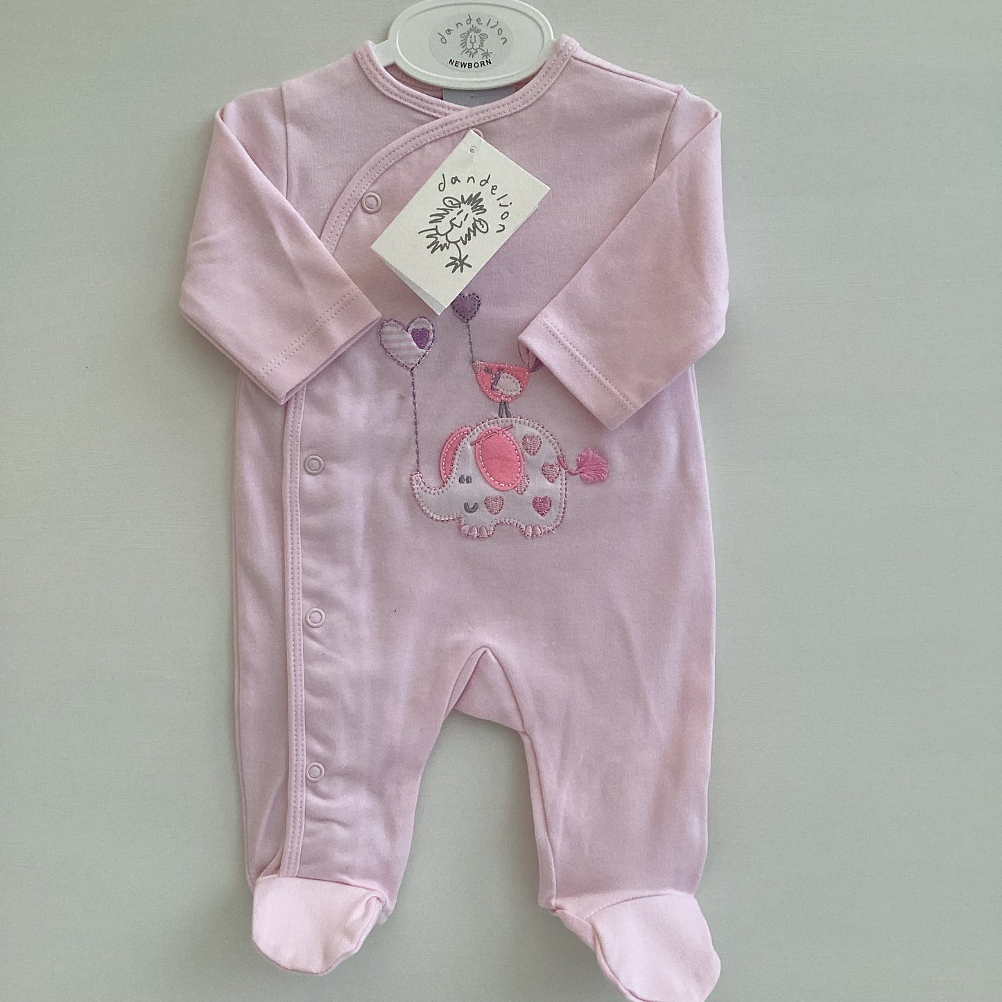 JASMINE- Dandelion designer chunky jacket and elephant onesie gift box