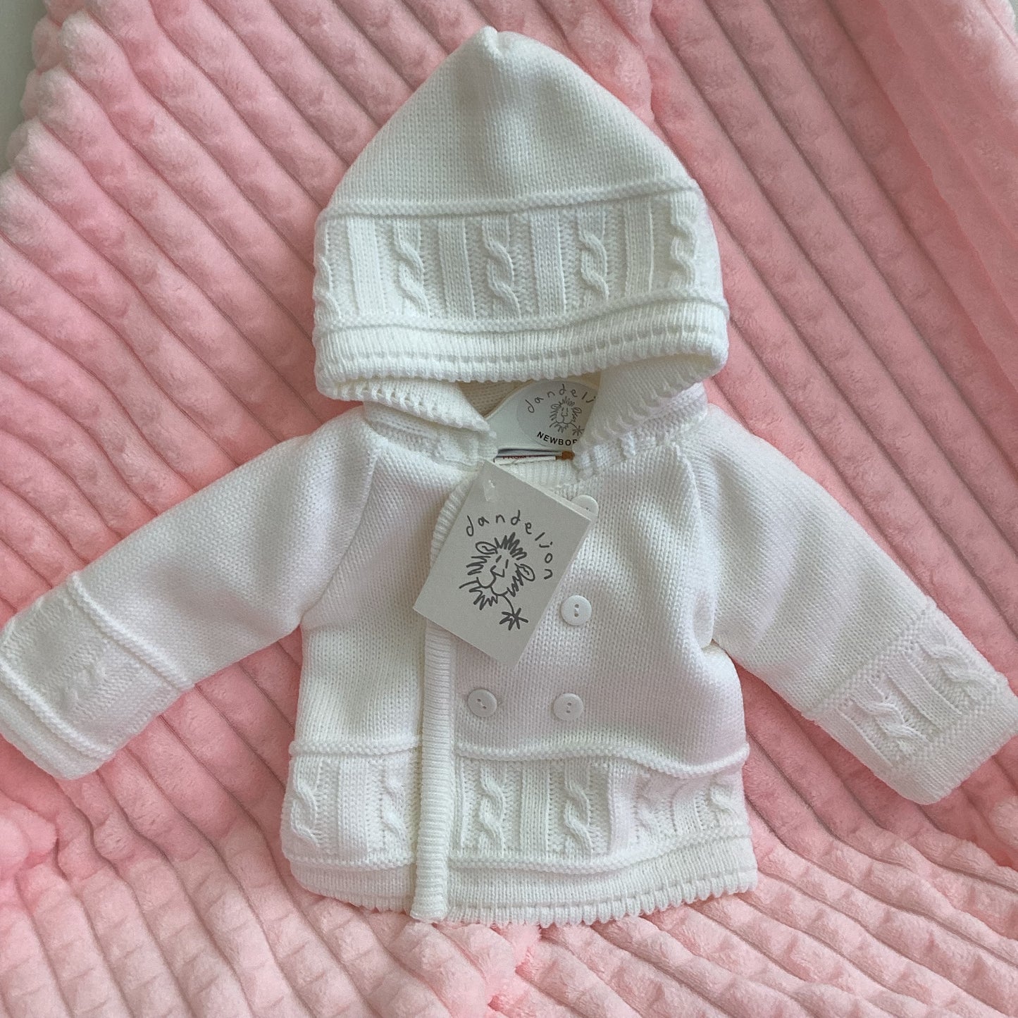 JASMINE- Dandelion designer chunky jacket and elephant onesie gift box