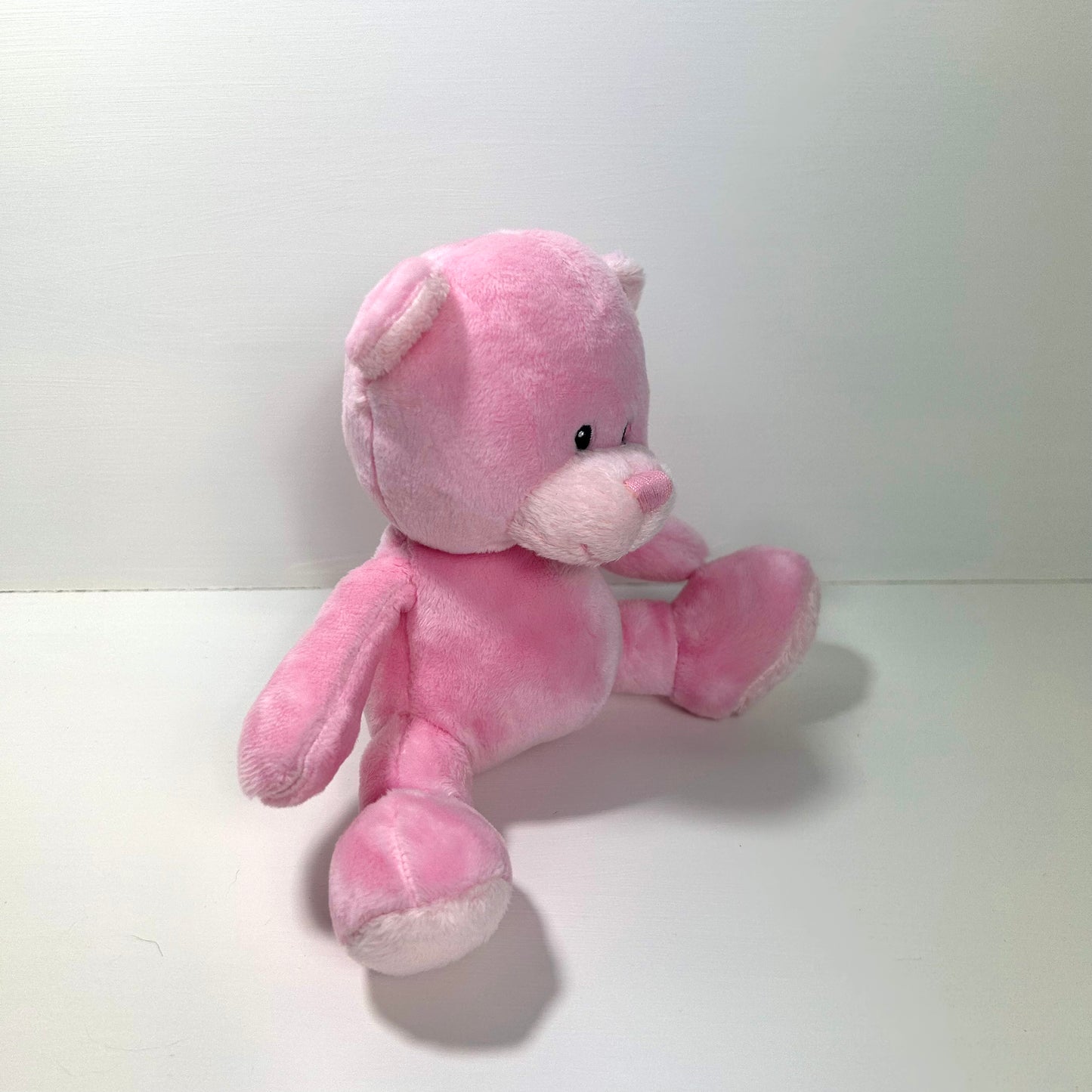 ELLA- Pink fleece teddy and white bobble hat cosy gift box