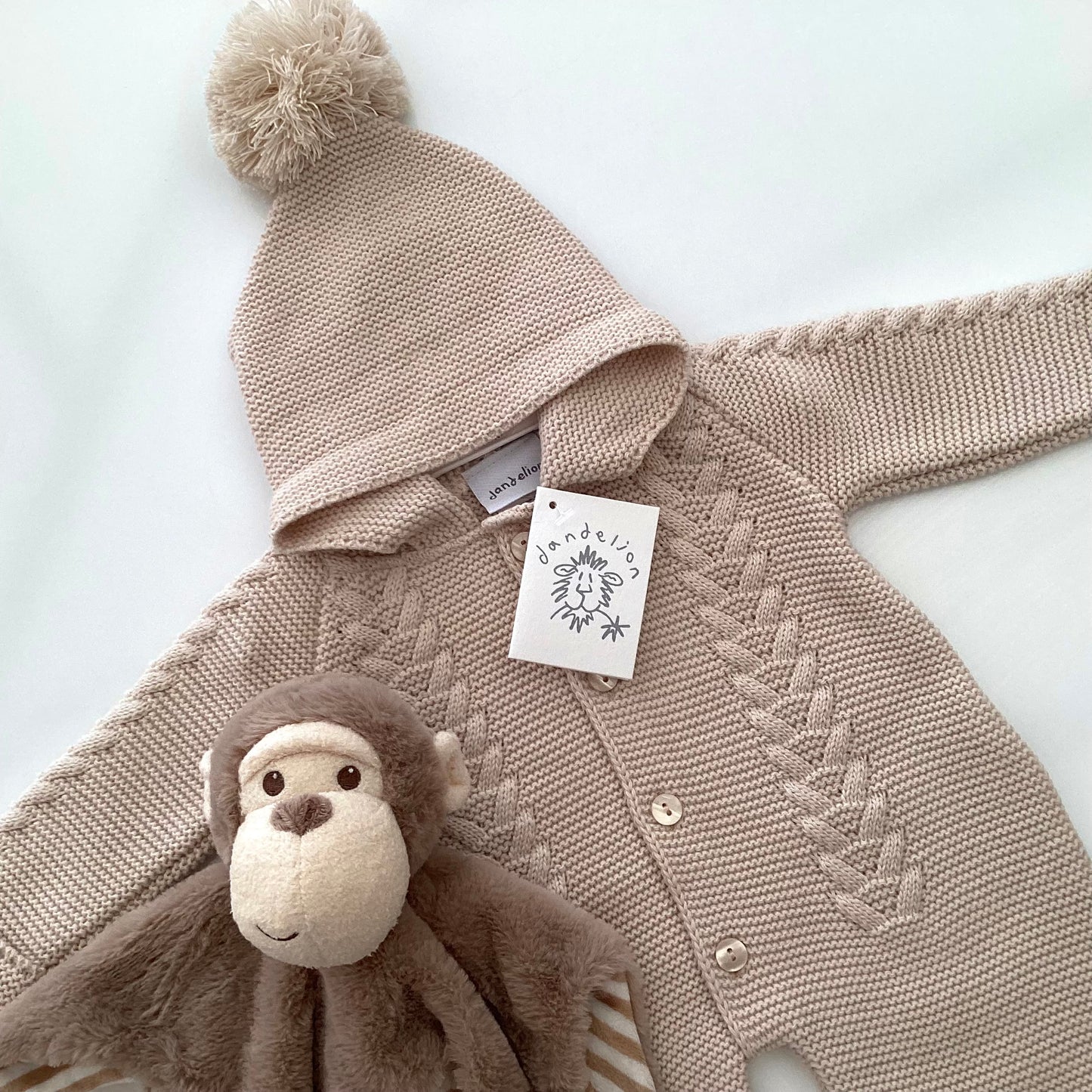 CASIE- Dandelion luxury pram-suit and cheeky monkey gift box