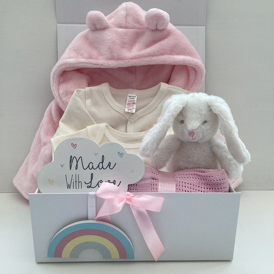 PAIGE- Keeleco bunny rabbit toy and cosy dressing gown gift box