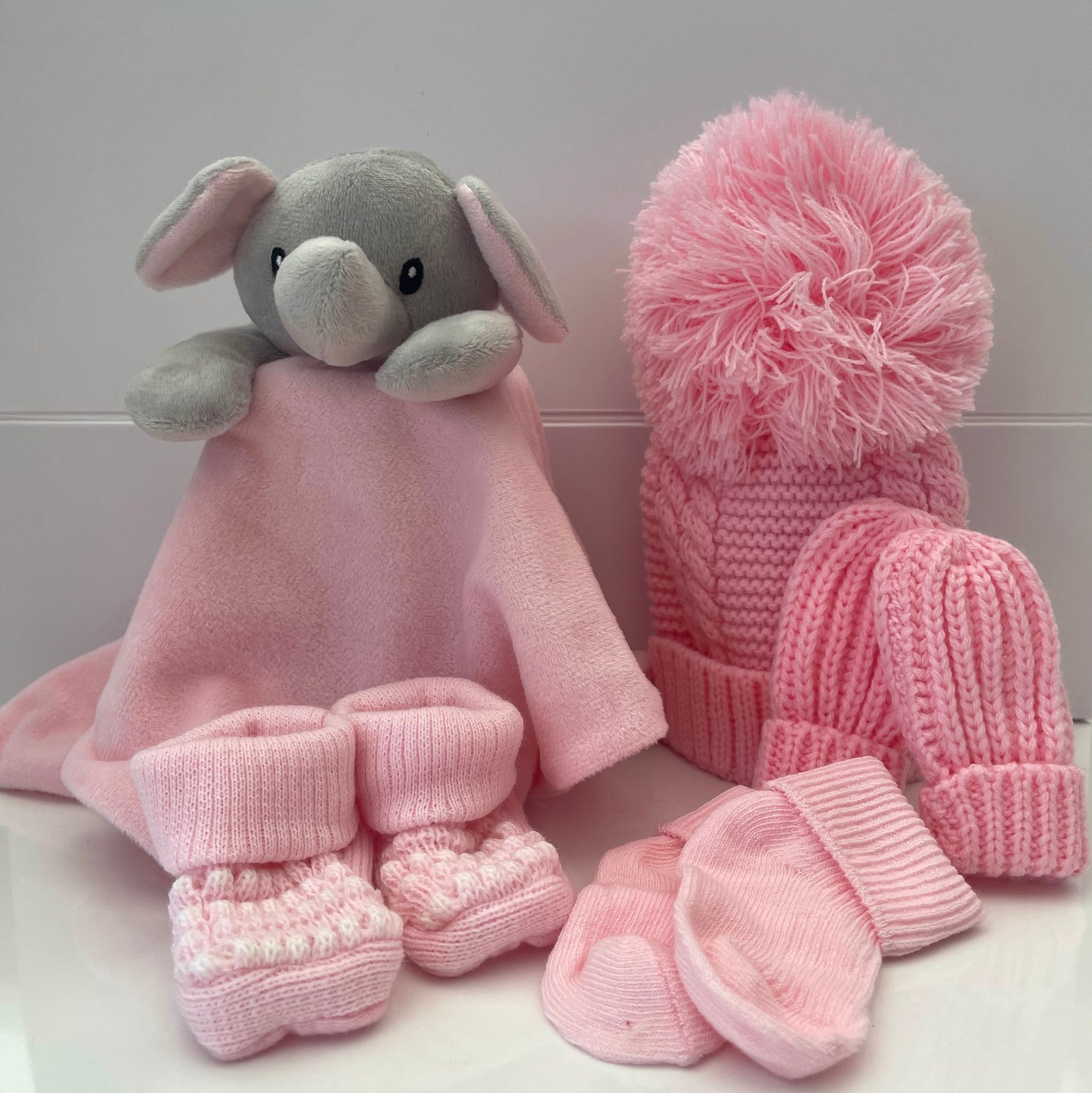 ELLIE- Pink elephant comforter giftbox