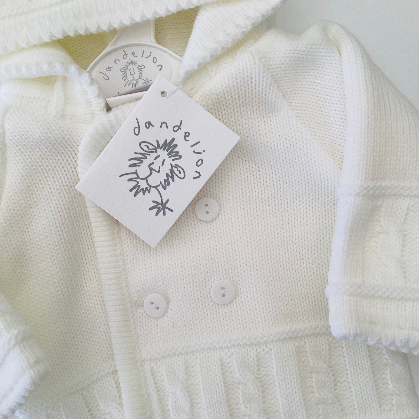 Dandelion white knitted jacket