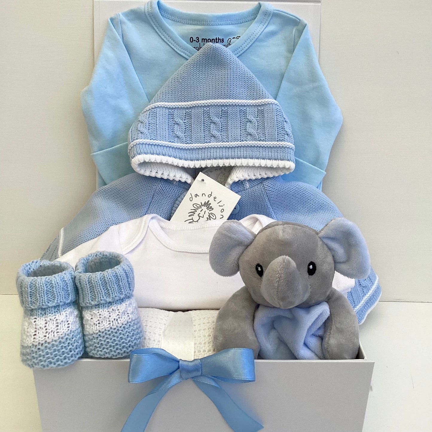 SEB - Blue Dandelion luxury knitted jacket and essentials gift box