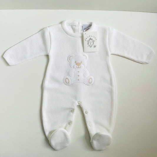 Dandelion white knitted onsie