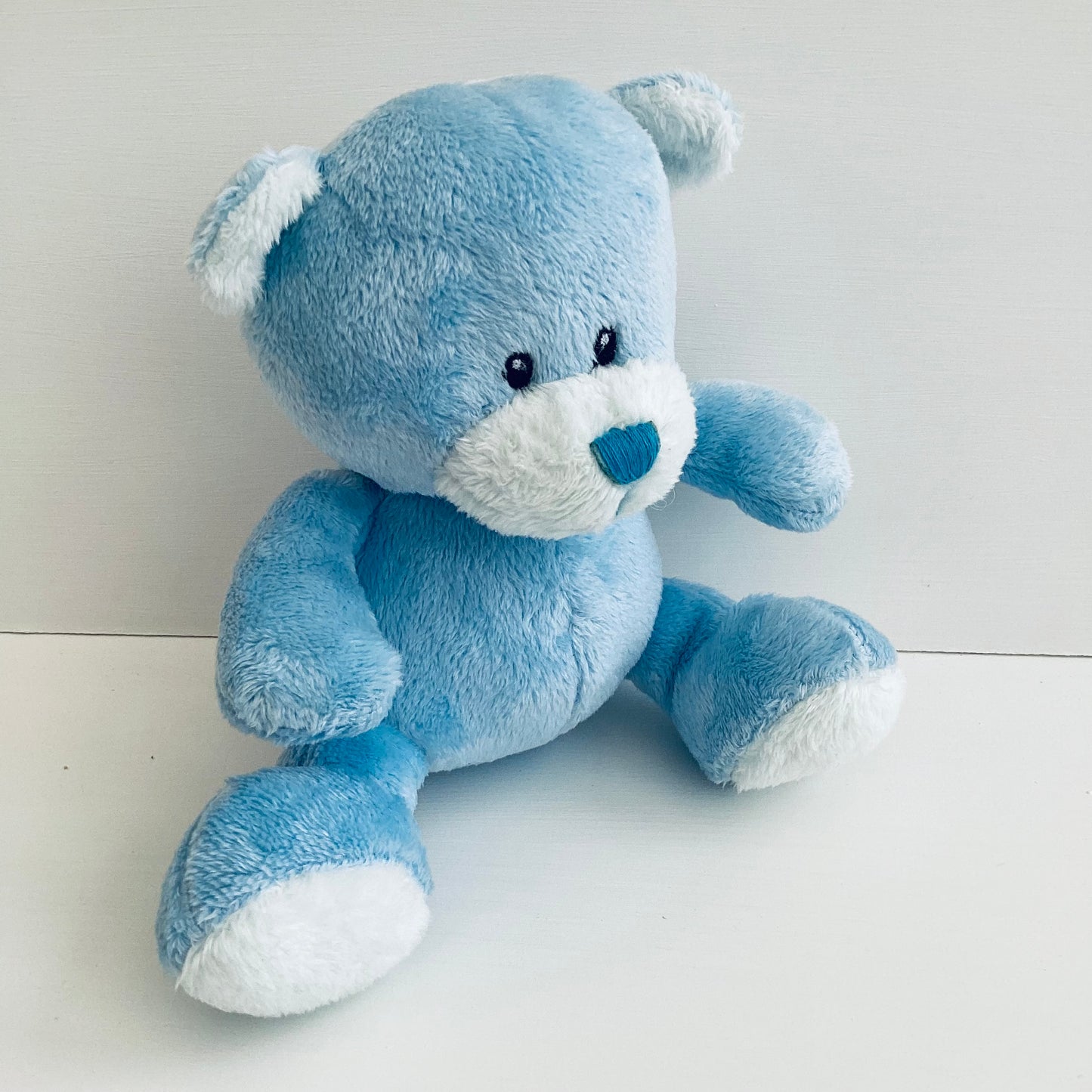 Blue fleece teddy bear