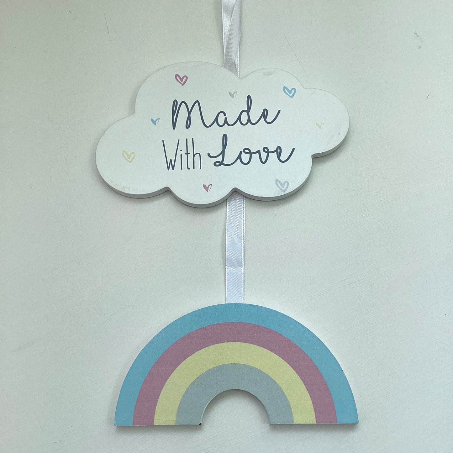 ‘Made with love’ hanging wall plaque