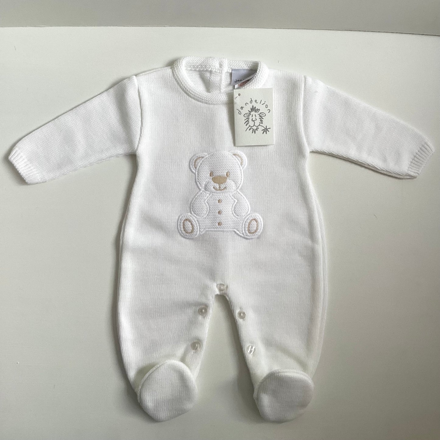 WINTER- Dandelion white luxury knitted onesie gift box