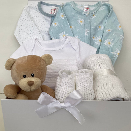 DAISY- Floral sleep suit and cosy bedtime gift box