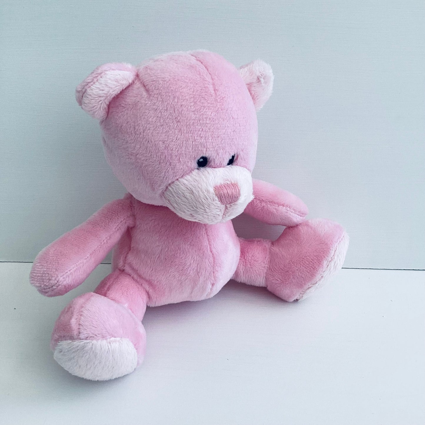 Pink fleece teddy bear