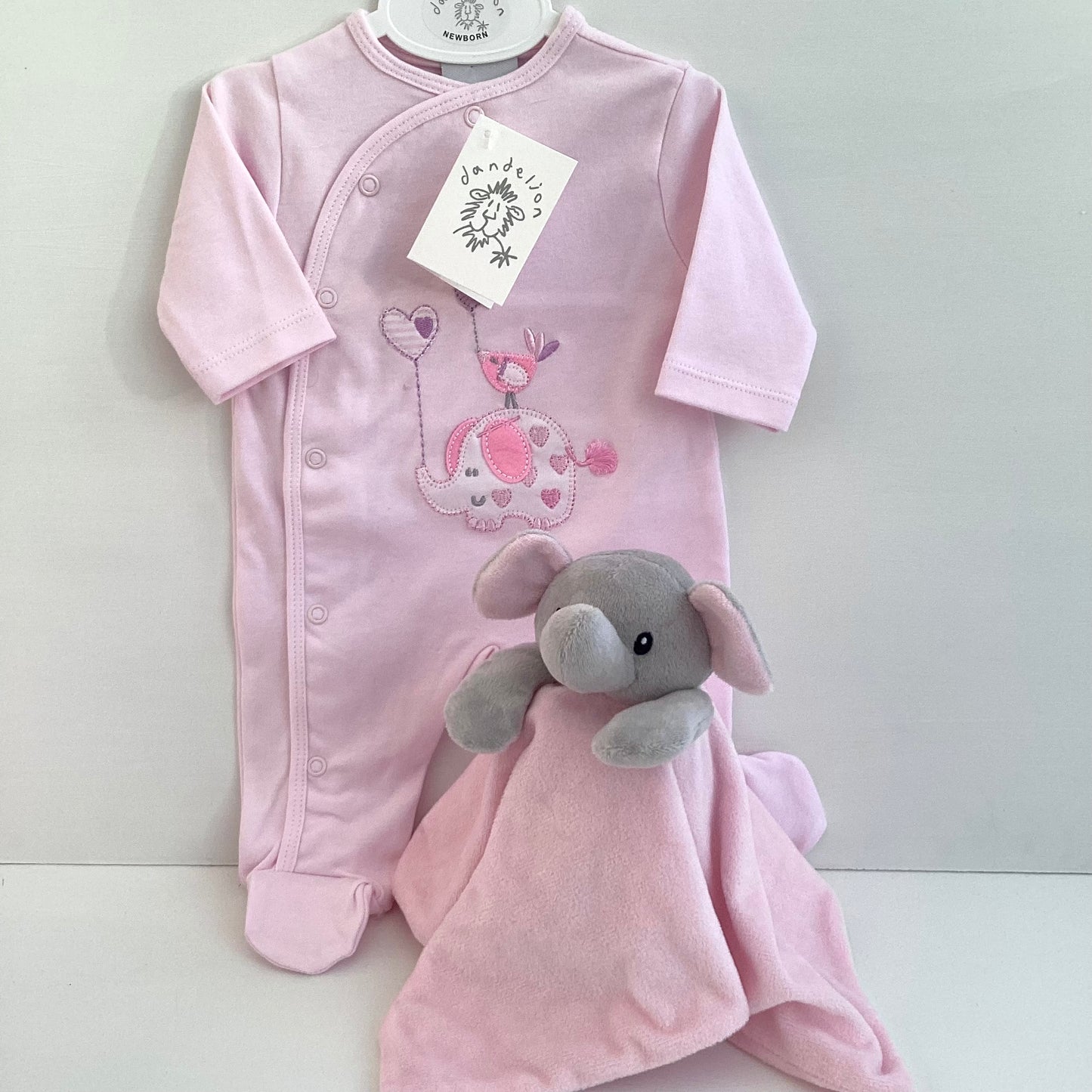 IVY- Dandelion pink onesie and knitted cardigan luxury gift box