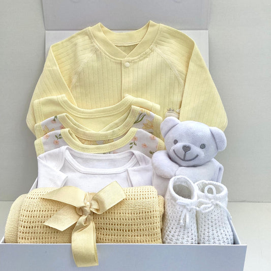 LILA- Lemon onesie and matching blanket gift box